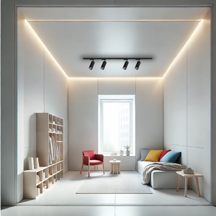 Zestaw Mica Track Czarny 4xGU10 1,5m ML1150 Milagro Szynoprzewód Szyna