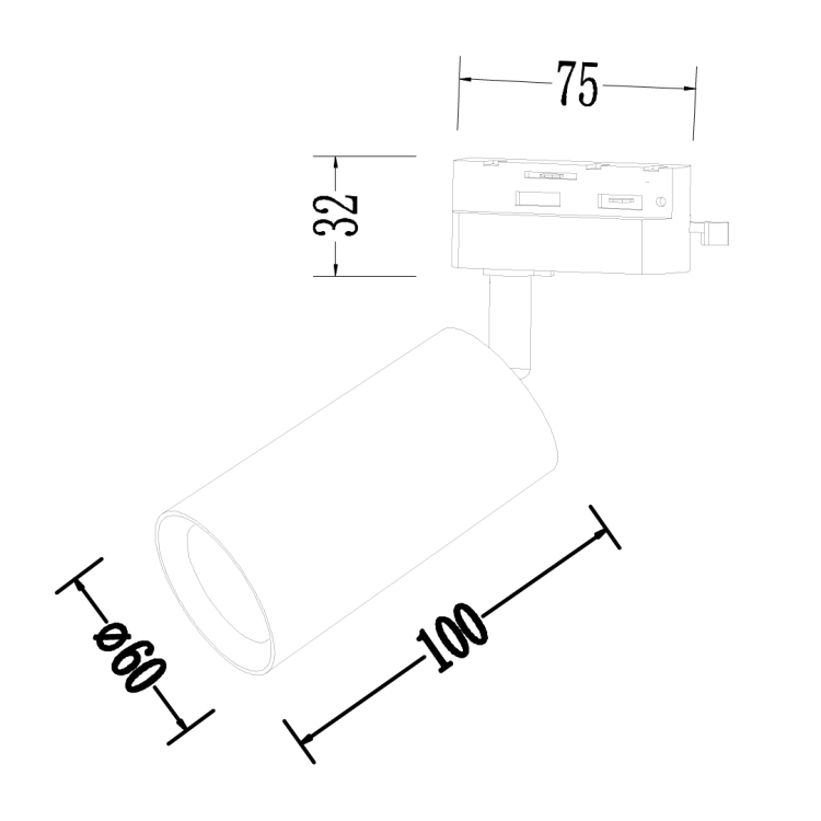 Oprawa Pipe Track Biały 1xGU10 ML1154 Milagro