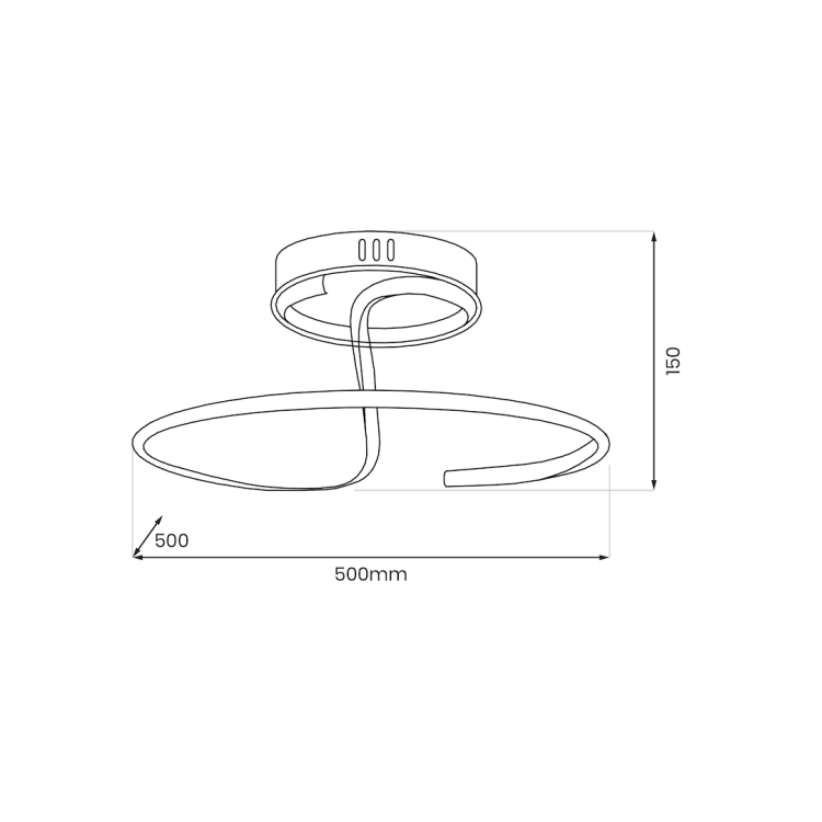 Lampa sufitowa DELTA 30W LED ML1174 Milagro