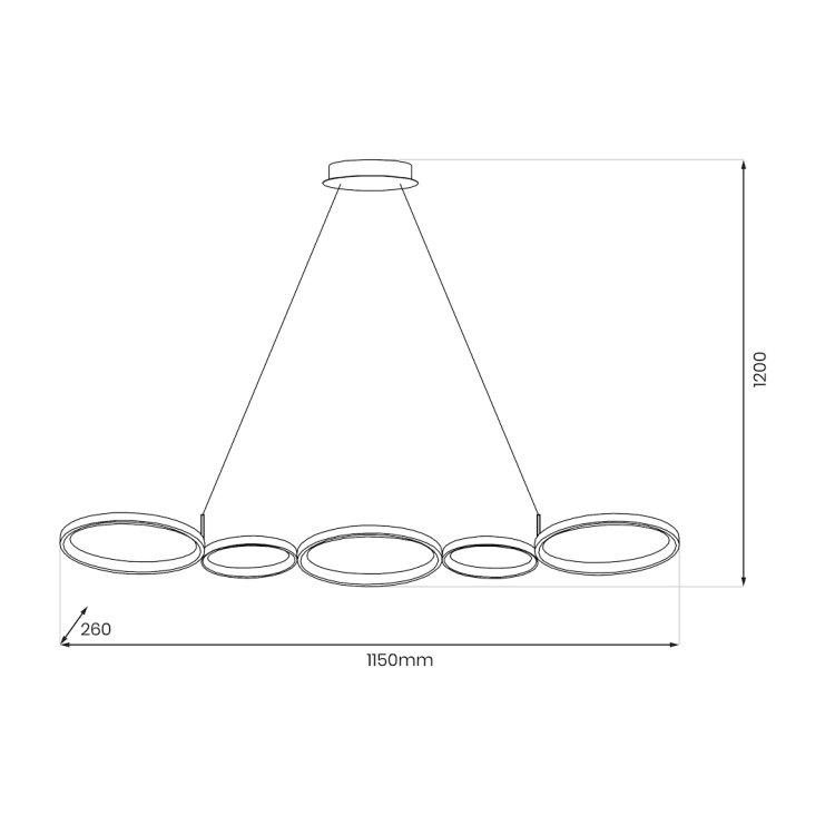 Lampa wisząca OLYMPIA WHITE 50W LED ML1176 Milagro