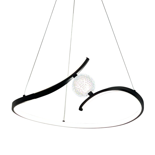 Lampa wisząca PERLA BLACK 34W LED ML1177 Milagro