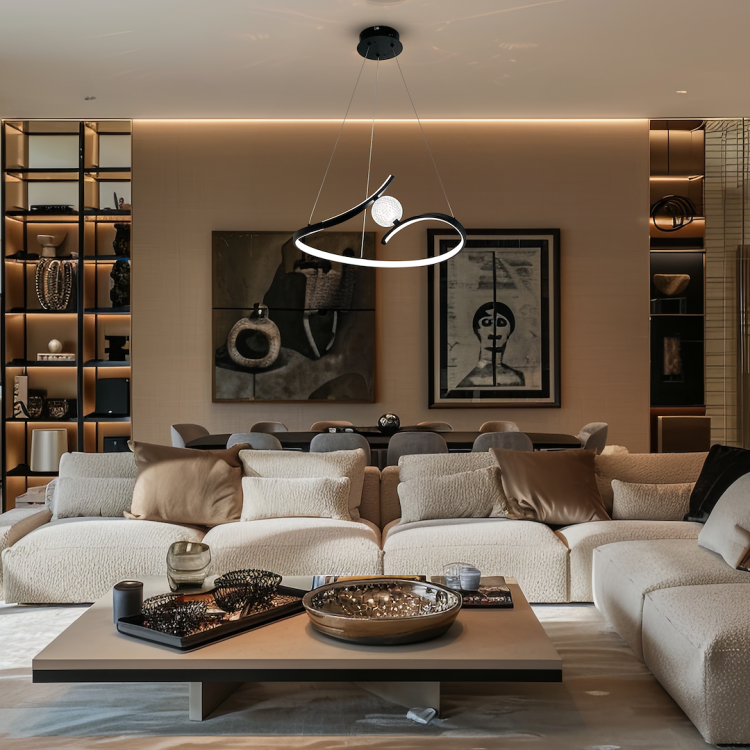 Lampa wisząca PERLA BLACK 34W LED ML1177 Milagro
