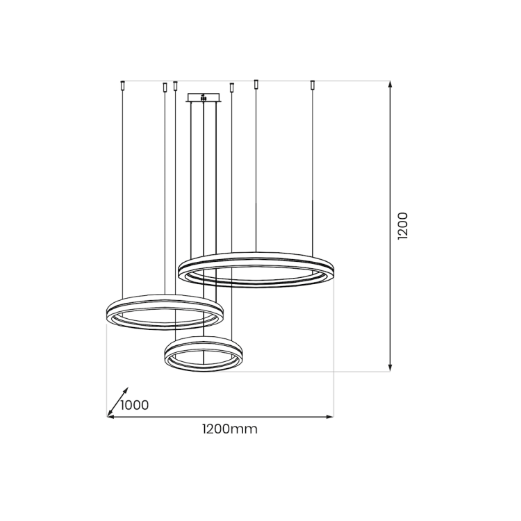 Lampa wisząca GRAVITY 108W LED ML1185 Milagro