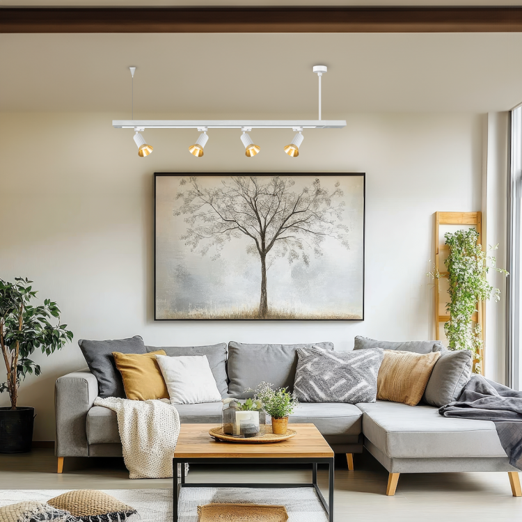 Zawiesie Zasilające Prowadnica Track Biały 3-Obwodowy ML1194 Milagro