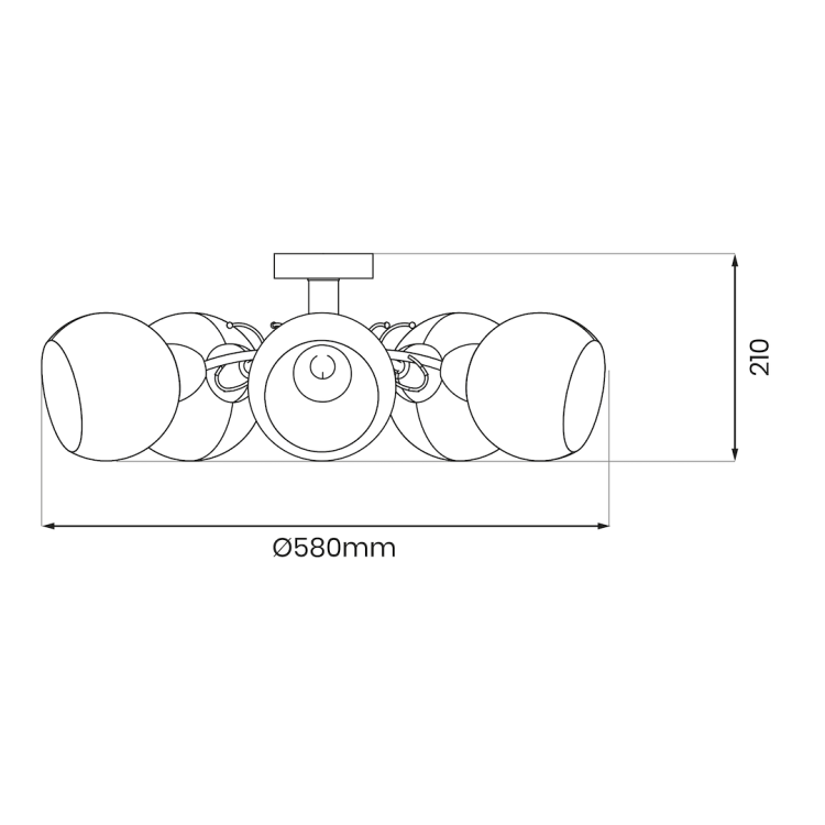 Lampa sufitowa OSLO 5xE27 ML1274 Milagro