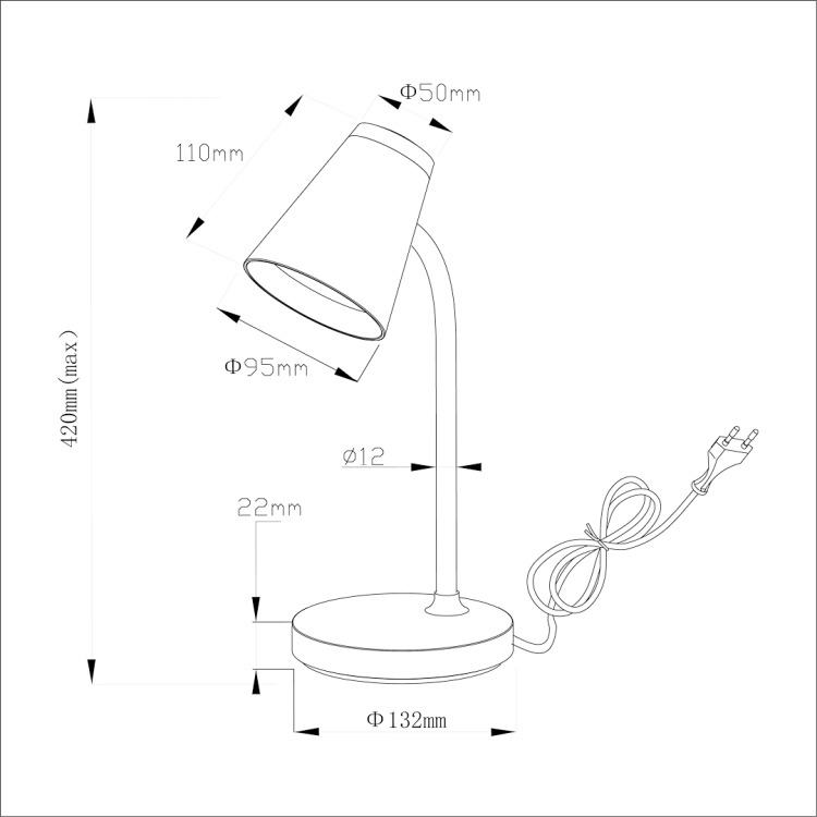 Lampka Biurkowa Chico 4,5W 4000K Biały ML1442 Milagro