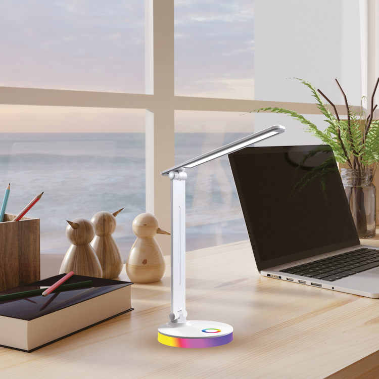 Lampka biurkowa Bruno White 5W LED RGB ML1629 Milagro