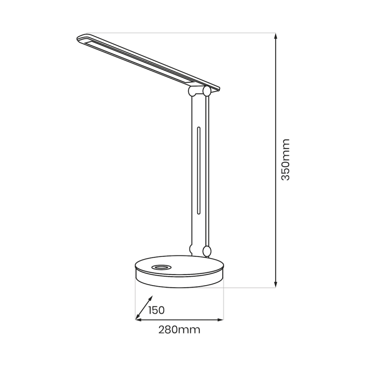 Lampka biurkowa Bruno White 5W LED RGB ML1629 Milagro