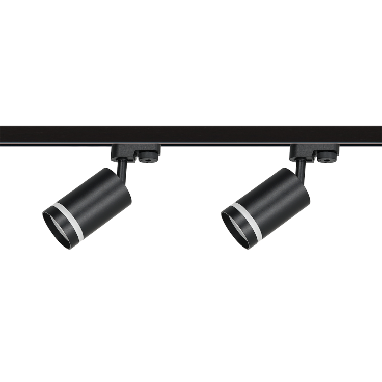 Zestaw Szynoprzewód 4xPipe Ring GU10 + Prowadnica 2x1m + Złączki - Czarny ML1687 Milagro