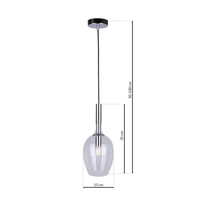 Lampa wisząca TANGO CLEAR 1xE14 ML6163 Milagro