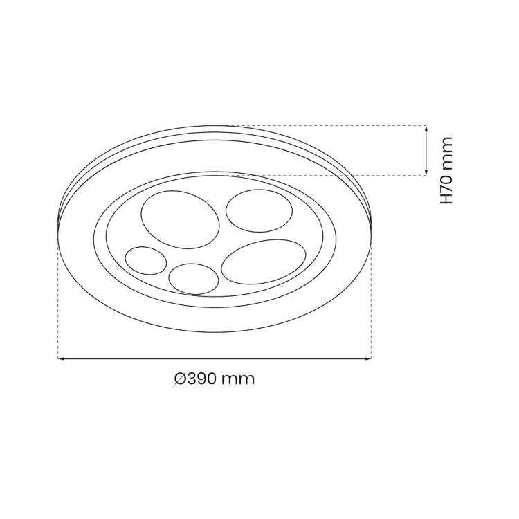 Plafon BUBBLES 24W O390 mm ML6392 Milagro