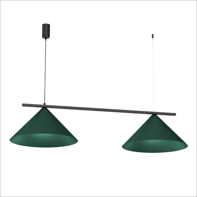 Lampa wisząca CAPITAL BLACK/GREEN 2XGX53 MLP1529 Milagro