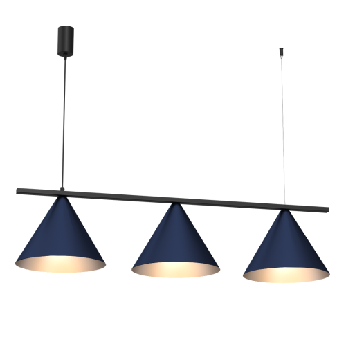 Lampa wisząca CAPITAL BLACK/NAVY BLUE 3XGX53 MLP1532 Milagro