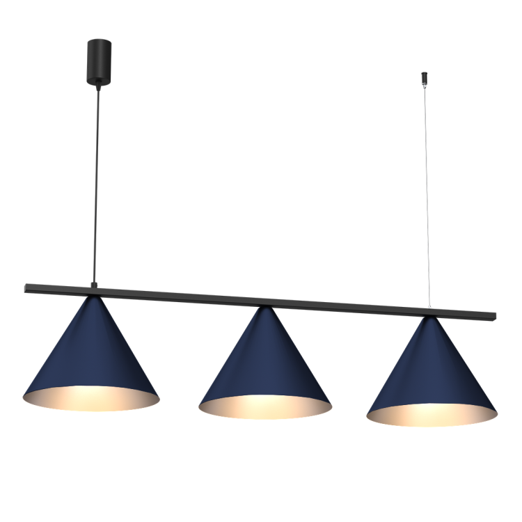 Lampa wisząca CAPITAL BLACK/NAVY BLUE 3XGX53 MLP1532 Milagro