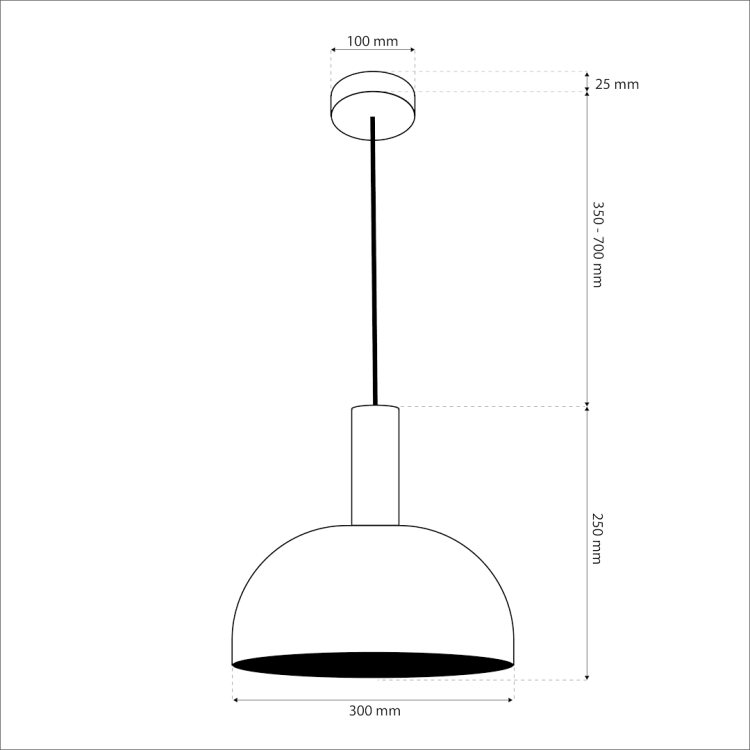 Lampa wisząca VISBY KRAEMOWA 1xE27 MLP1554 Milagro