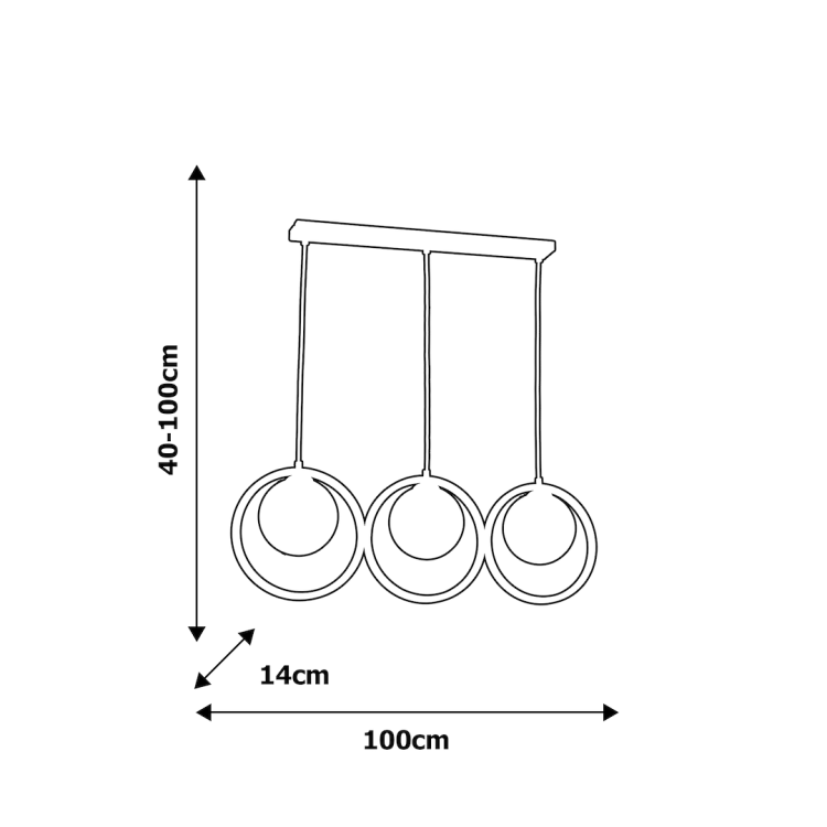 Lampa wisząca BOSTON 3xE14 MLP5595 Milagro