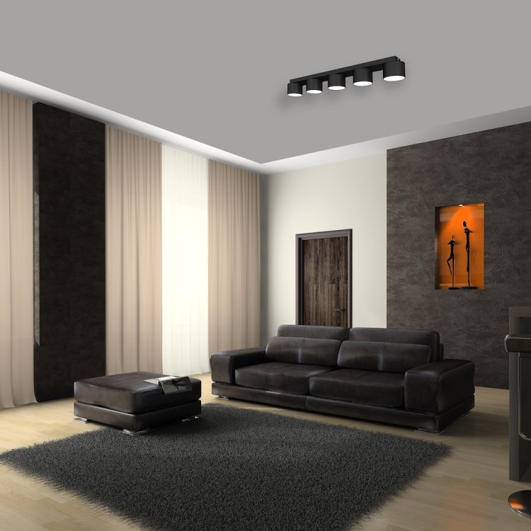 Lampa sufitowa DIXIE Black  5xGX53 MLP7547 Milagro