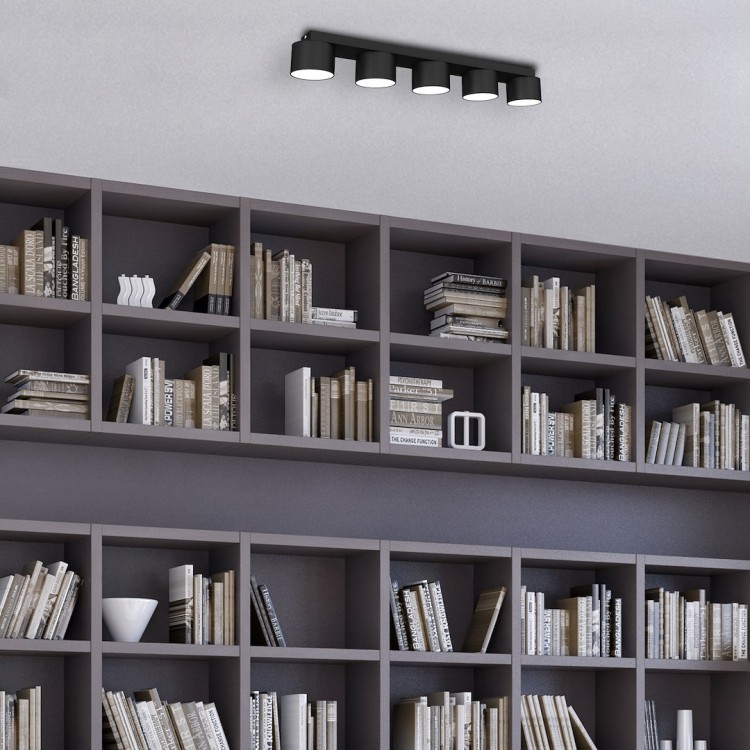 Lampa sufitowa DIXIE Black  5xGX53 MLP7547 Milagro