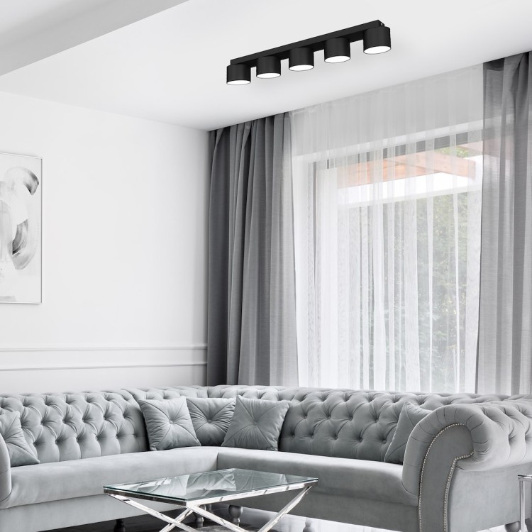Lampa sufitowa DIXIE Black  5xGX53 MLP7547 Milagro