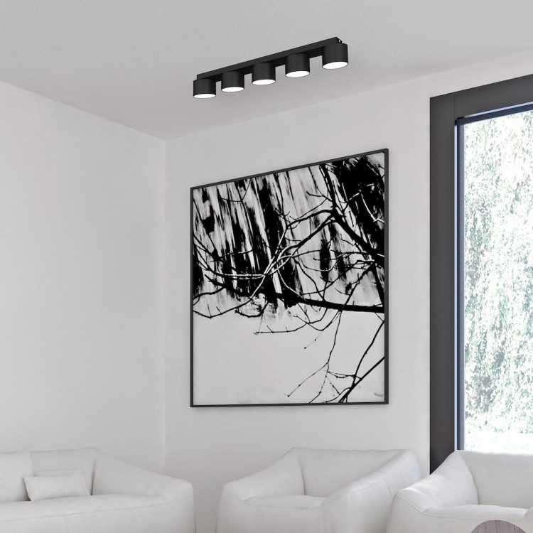 Lampa sufitowa DIXIE Black  5xGX53 MLP7547 Milagro