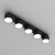 Lampa sufitowa DIXIE Black  5xGX53 MLP7547 Milagro