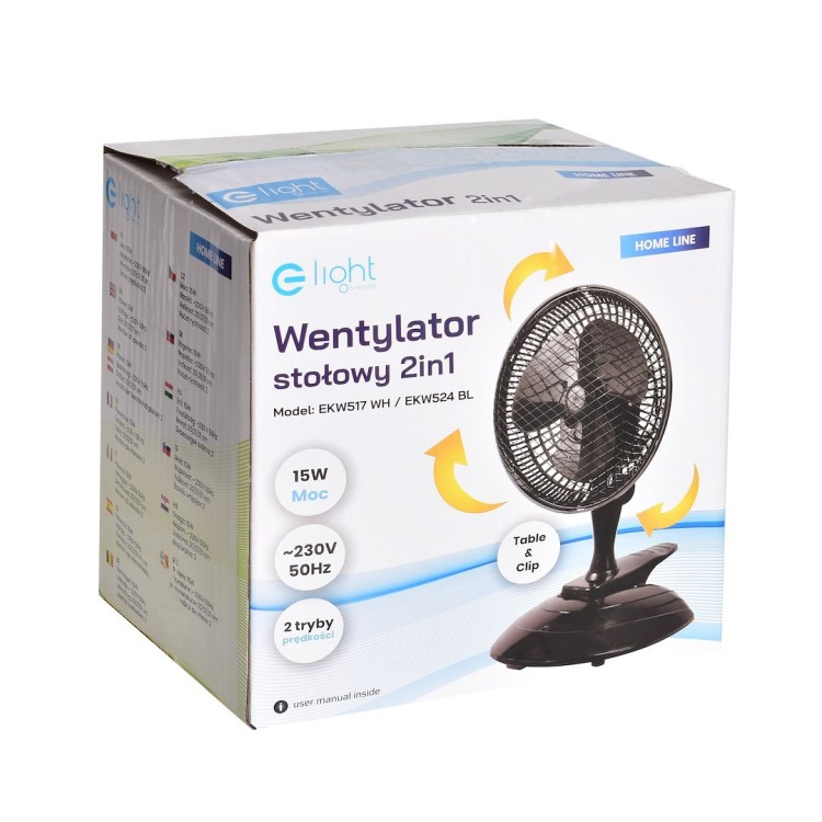 WENTYLATOR STOŁOWY EKO-LIGHT 6'' 2in1 BIAŁY EKW517 Eko-Light