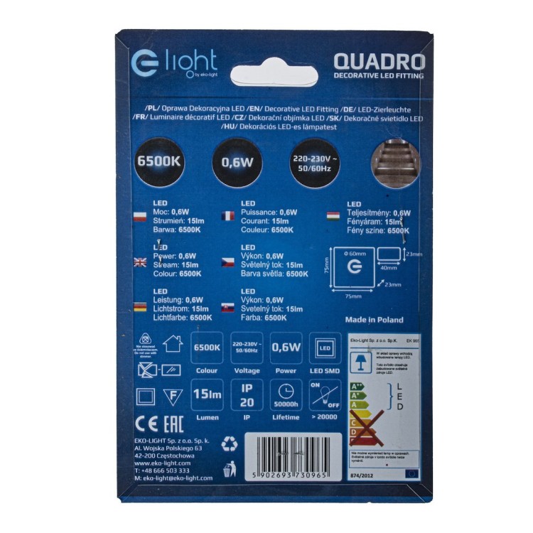 QUADRO Barwa Zimna 6500K EKS0965 Eko-Light