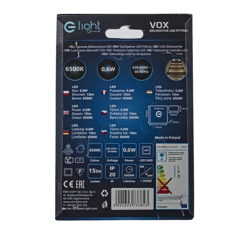 VOX Barwa Zimna 6500K EKS3843 Eko-Light