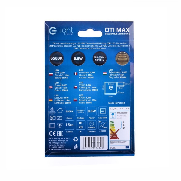 OTI MAX Barwa Zimna 6500K EKS4345 Eko-Light