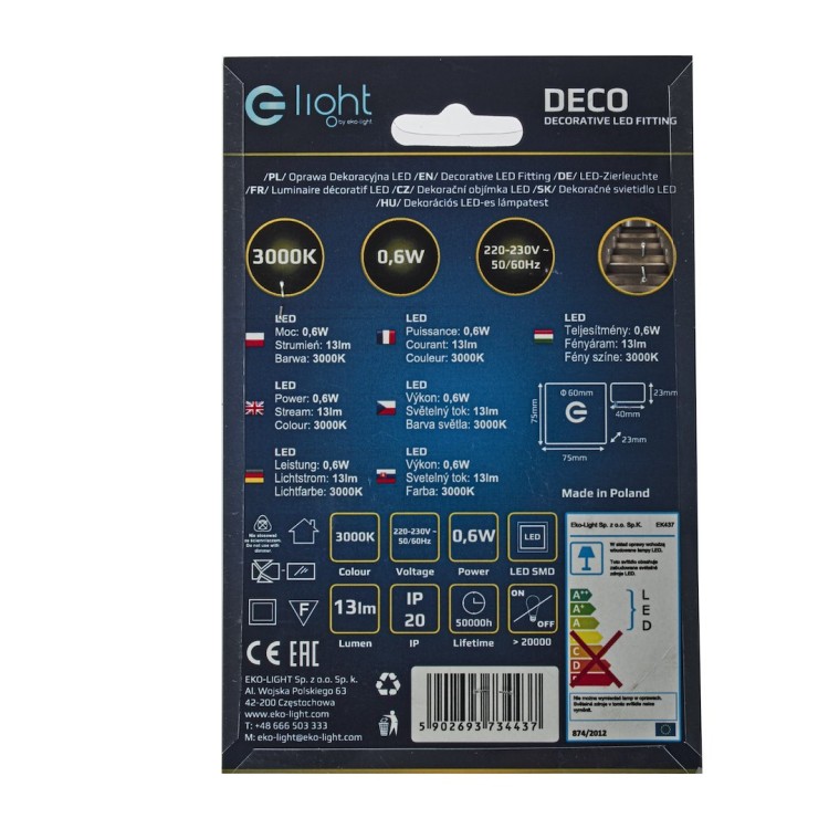 DECO Barwa Ciepła 3000K EKS4437 Eko-Light