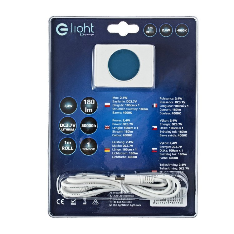 Taśma LED 1m z Sensorem Akumulator 4000K EKZ0637 Eko-Light