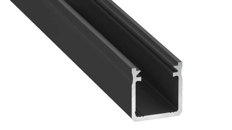 Profil do LED Aluminiowy Czarny Typ Y 1m + Klosz mleczny EKPR6336 Eko-Light