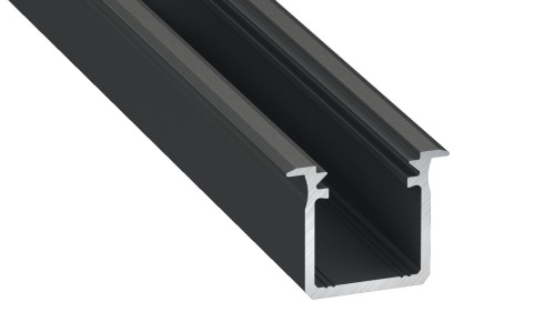 Profil do LED Aluminiowy Czarny Typ G 1m + Klosz mleczny EKPR6367 Eko-Light