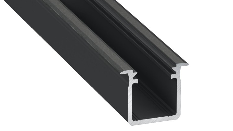 Profil do LED Aluminiowy Czarny Typ G 1m + Klosz mleczny EKPR6367 Eko-Light