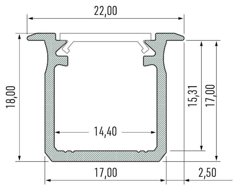 Profil do LED Aluminiowy Czarny Typ G 1m + Klosz mleczny EKPR6367 Eko-Light