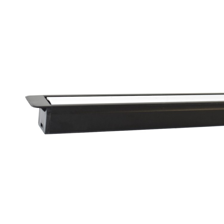 Profil do LED Aluminiowy Czarny Typ G 1m + Klosz mleczny EKPR6367 Eko-Light