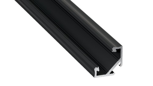 Profil do LED Aluminiowy Narożny Czarny Typ C 1m + Klosz mleczny EKPR6350 Eko-Light