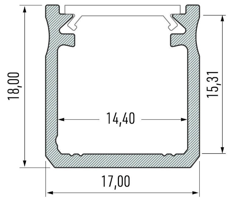 Profil do LED Aluminiowy Biały Typ Y 1m + Klosz mleczny EKPR8767 Eko-Light