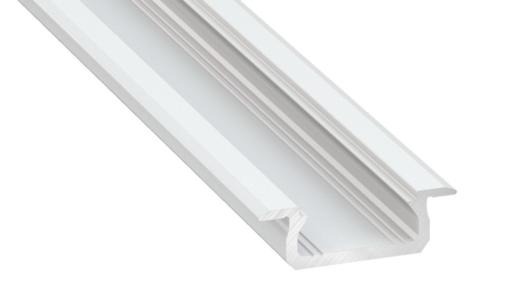 Profil do LED Aluminiowy Biały Typ Z 1m + Klosz mleczny EKPR1041 Eko-Light