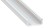 Profil do LED Aluminiowy Biały Typ D 1m + Klosz mleczny (D Biały-1M) EKPR1058 Eko-Light