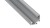 Profil do LED Aluminiowy Srebrny Typ C 2m + Klosz mleczny EKPR0101 Eko-Light