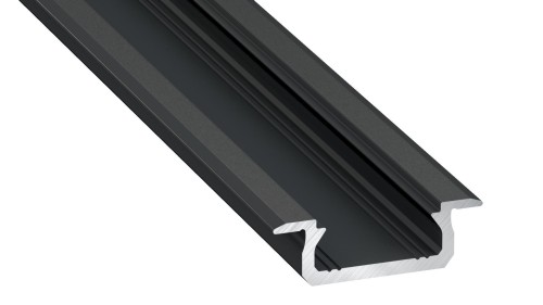 Profil do LED Aluminiowy Czarny Typ Z 1m + Klosz mleczny EKPR6381 Eko-Light