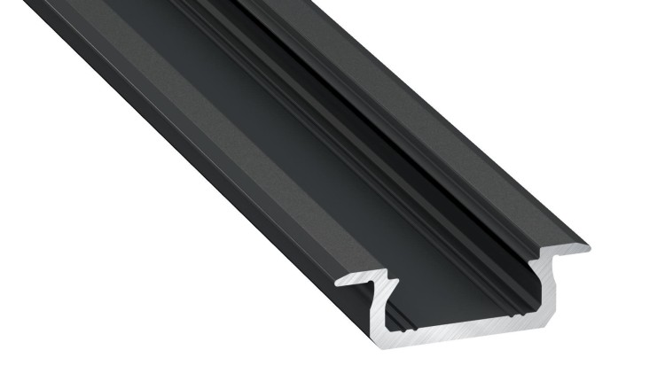 Profil do LED Aluminiowy Czarny Typ Z 1m + Klosz mleczny EKPR6381 Eko-Light
