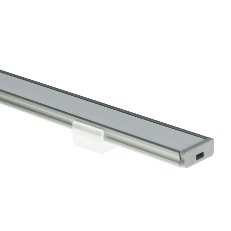 Profil do LED Aluminiowy Srebrny Typ D 1m + Klosz mleczny EKPR6474 Eko-Light