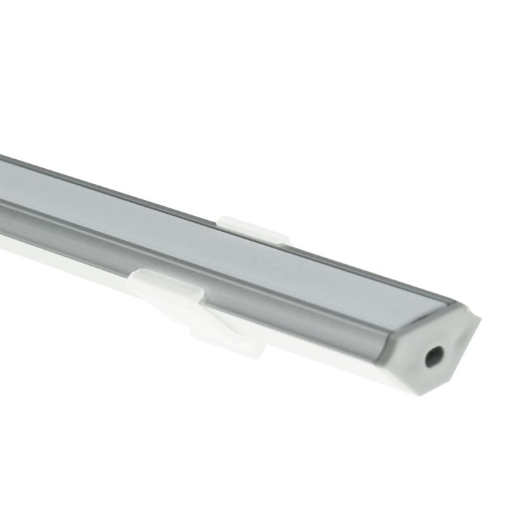 Profil do LED Aluminiowy Narożny Srebrny Typ C 1m + Klosz mleczny EKPR6511 Eko-Light