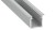 Profil do LED Aluminiowy Srebrny Typ G 1m + Klosz mleczny EKPR6559 Eko-Light