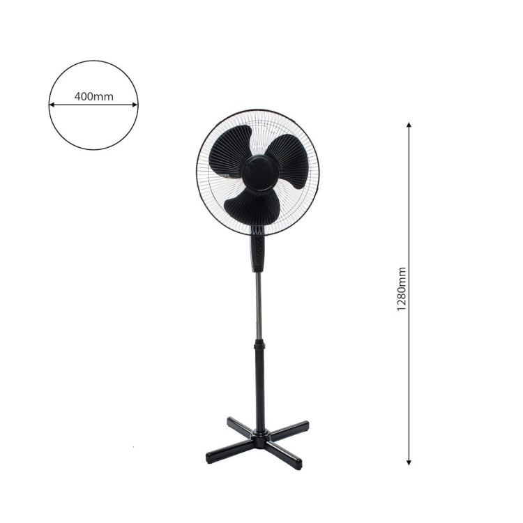 WENTYLATOR STOJĄCY EKO-LIGHT 16'' CZARNY EKW470 Eko-Light