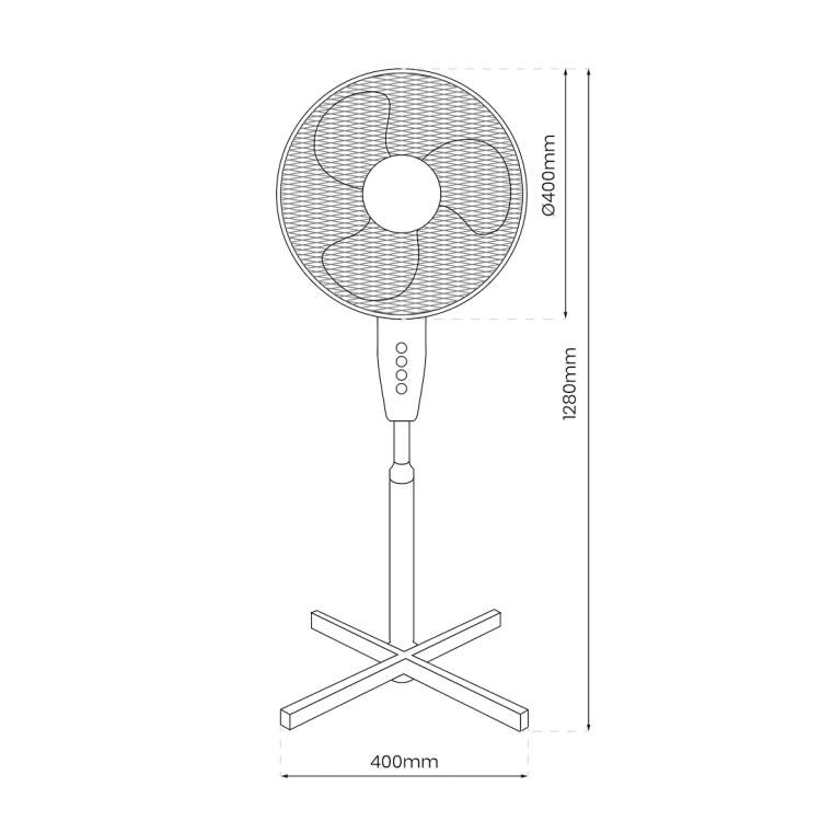 WENTYLATOR STOJĄCY EKO-LIGHT 16'' BIAŁY EKW463 Eko-Light