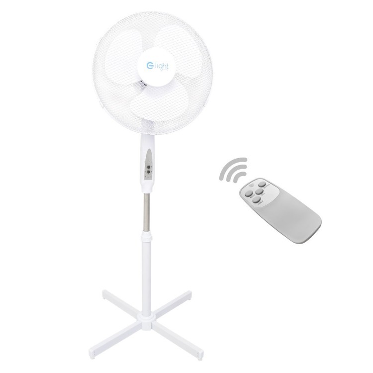 WENTYLATOR STOJĄCY EKO-LIGHT Z PILOTEM 16''BIAŁY EKW562 Eko-Light