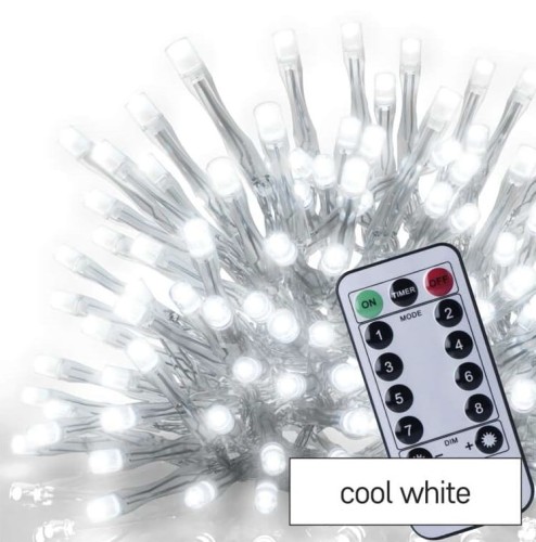 Kurtyna świetlna sople świąteczna bożonarodzeniowa migające 300 LED 5x0,7m CW D4CC02 Emos timer pilot 230V IP44 6W Boże Narodzenie ozdoba świecąca dekoracja na święta świąteczna elektryczna stroik wiszący girlanda na okno zimny biały